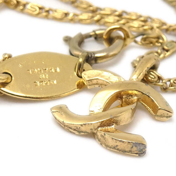 CHANEL 1982 Mini CC Gold Chain Pendant Necklace 48662 - Picture 3 of 4